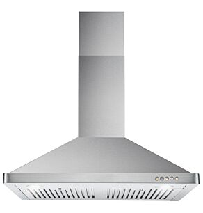 30" Ducted Wall Mount Range Hood in Stainless Steel w/ LED Lighting & Permanent Filters