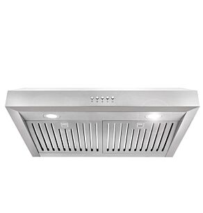 30" Ducted Under Cabinet Range Hood in Stainless Steel w/ LED Lighting & Permanent Filters