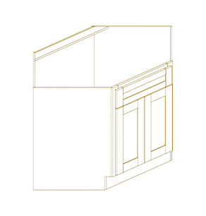 Classic Creme Shaker 42" Corner Sink Base Cabinet - RTA