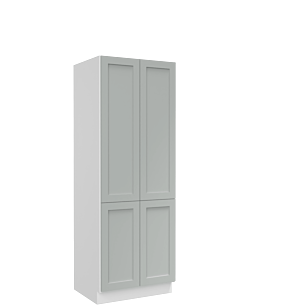 Lunar Grey Shaker 24x84 Pantry Cabinet - Assembled