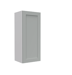 Lunar Grey Shaker 15x42 Wall Cabinet - White Melamine Box - RTA