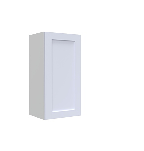 Lunar White Shaker 15x30 Wall Cabinet - White Melamine Box - RTA