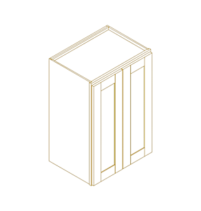 Classic Creme Shaker 33x30 Upper Oven Cabinet - RTA