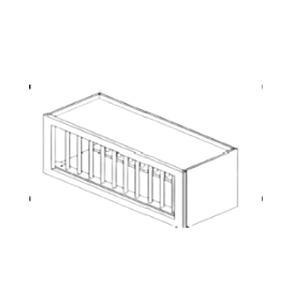 Classic Creme Shaker 30" Wall Plate Rack Cabinet - RTA