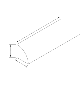 Classic Creme Shaker Quarter Round Molding