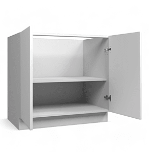 Super Matte Cyan 24" Base Cabinet - Full Height Door - Double Doors - Assembled
