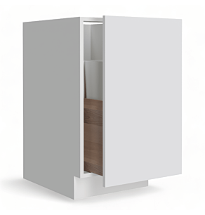 Super Matte White 18" Double Trash Can Cabinet - Full Height Door - RTA