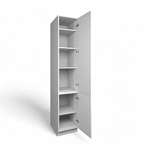Lacquer Matte Black 18x96 Utility Cabinet - Assembled