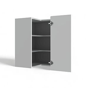 Lacquer Matte Black 24x30 Straight Corner Wall Cabinet - RTA