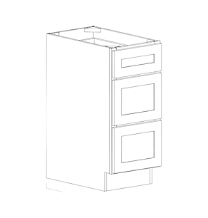 Classic Creme Shaker 24" Vanity Drawer Base Cabinet - RTA