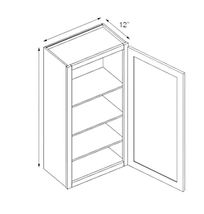 Classic Creme Shaker 21x42 Single Door Wall Cabinet - RTA