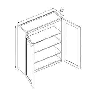Classic Creme Shaker 42x42 Double Door Wall Cabinet - RTA