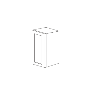 Lunar Slim White Shaker 15x42 Wall Cabinet - RTA