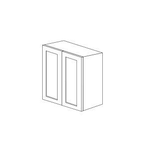 Lunar Slim White Shaker 27x42 Wall Cabinet - RTA