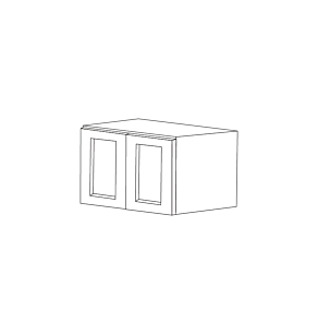 Lunar Slim White Shaker 36x18x12 Wall Cabinet - RTA