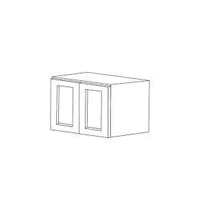 Lunar Slim White Shaker 36x21x12 Wall Cabinet - RTA
