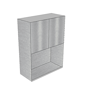 Classic Creme Shaker 27x42 Wall Microwave Cabinet - RTA