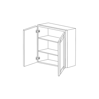 Midnight Java Shaker 24x36 Wall Cabinet RTA
