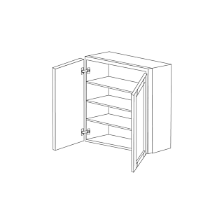Aspen White Shaker 24x42 Wall Cabinet RTA