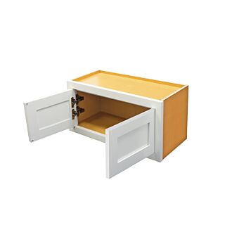 Snow White Inset Shaker 30x12 Wall Cabinet - RTA