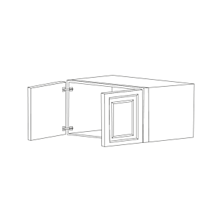 Ivory Antique White 36x12x24 Wall Cabinet RTA