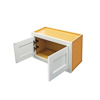 Snow White Inset Shaker 36x12x24 Wall Cabinet - RTA