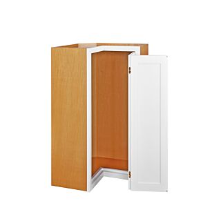 Snow White Inset Shaker 27x30 Bi-Fold Corner Wall Cabinet - RTA
