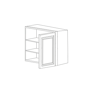 Anaheim Grey 27x30 Blind Corner Wall Cabinet - RTA