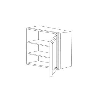 Ontario Beech Espresso 27x30 Blind Corner Wall Cabinet - RTA