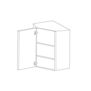 Lacquer White 24x30 Wall Diagonal Corner Cabinet - RTA