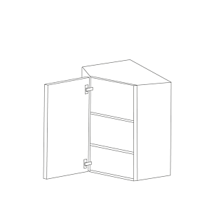 Ontario Beech Espresso 24x30 Diagonal Corner Wall Cabinet - RTA
