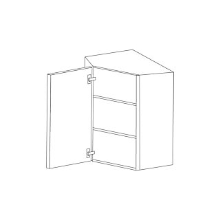 Aspen White Shaker 24x30 Wall Corner Cabinet RTA