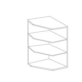 Aspen White Shaker 12x42 Wall End Shelf RTA