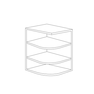 Midnight Java Shaker 12x42 Wall End Shelf RTA
