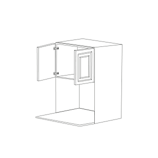Ivory Antique White 27x30 Microwave Cabinet RTA