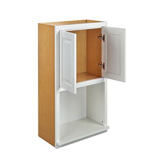 Vintage White Inset 27x30 Wall Microwave Cabinet - RTA