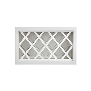 Vintage White Inset 30x15 Wine Rack Wall Cabinet - RTA