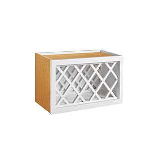 Snow White Inset Shaker 30x15 Wine Rack Wall Cabinet - RTA