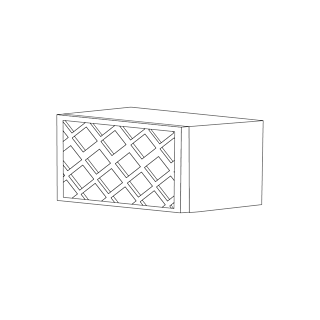 Midnight Java Shaker 30x15 Wine Rack Cabinet RTA