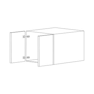 Bella 30x12x12 Wall Cabinet - White Melamine Box - RTA