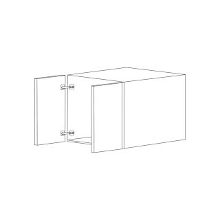 Bella 30x15x24 Wall Cabinet - White Melamine Box - RTA