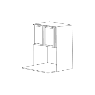 Jacksonville Black Shaker 27x30 Microwave Wall Cabinet - RTA