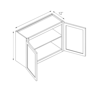 Modern Black Shaker 30x15x24 Wall Fridge Cabinet - RTA