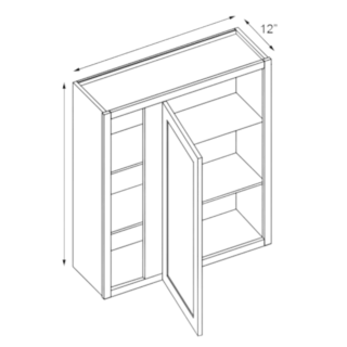 Modern Black Shaker 27x30 Wall Blind Corner Cabinet - RTA