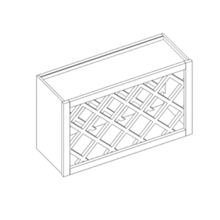 Modern Black Shaker 30" Wine Rack Cabinet - RTA