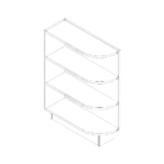 Classic Creme Shaker 9" Base Open Shelf Cabinet - RTA