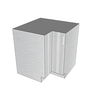 Classic Creme Shaker 33" Lazy Susan Base Cabinet - RTA