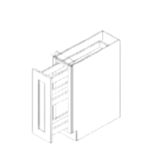 Classic Creme Shaker 6" Base Spice Rack Cabinet - RTA