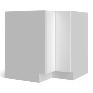 Lacquer Matte Black 33" Lazy Susan Corner Base Cabinet