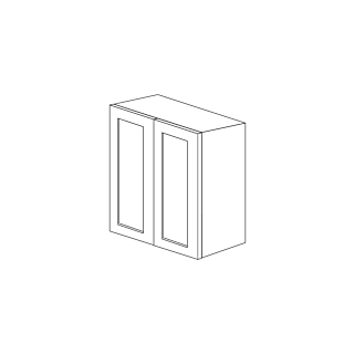 Lunar Slim Oak Shaker 24x30 Wall Cabinet - RTA